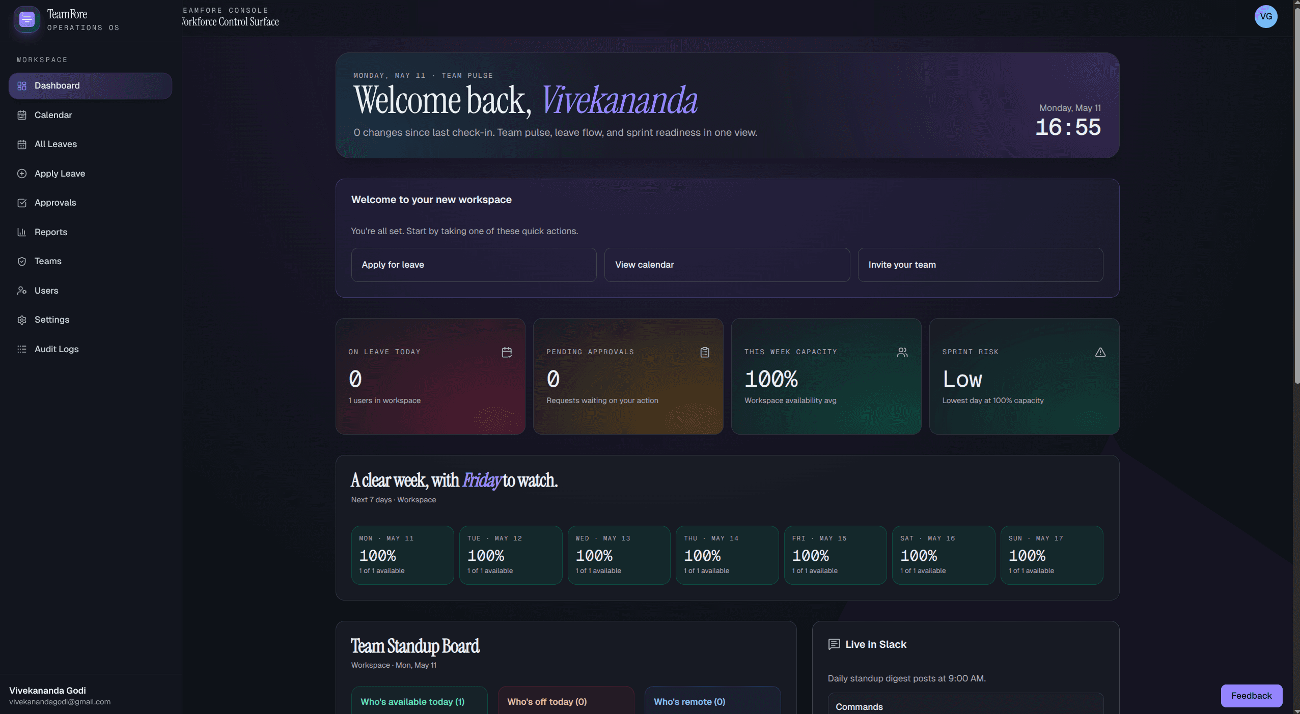 TeamFore screenshot