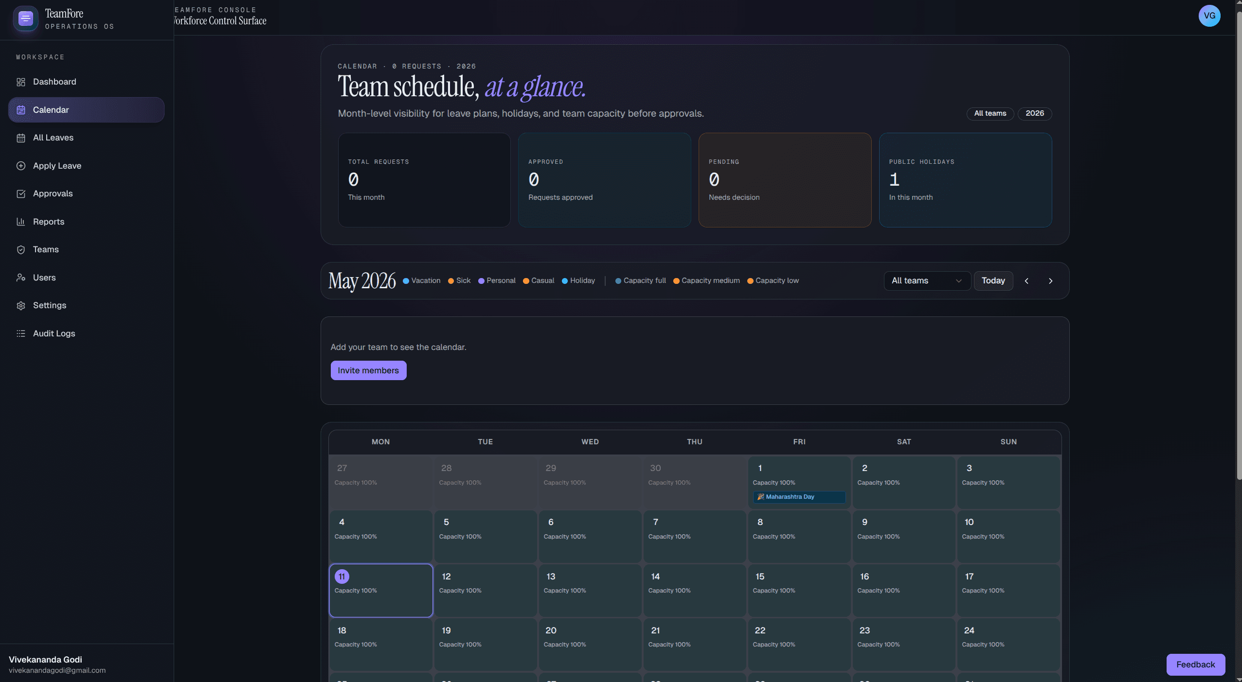TeamFore screenshot